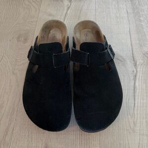 BIRKENSTOCK BOSTON BLACK SUEDE 41 NARROW